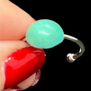 Adjustable Turquoise stainless steel Ring